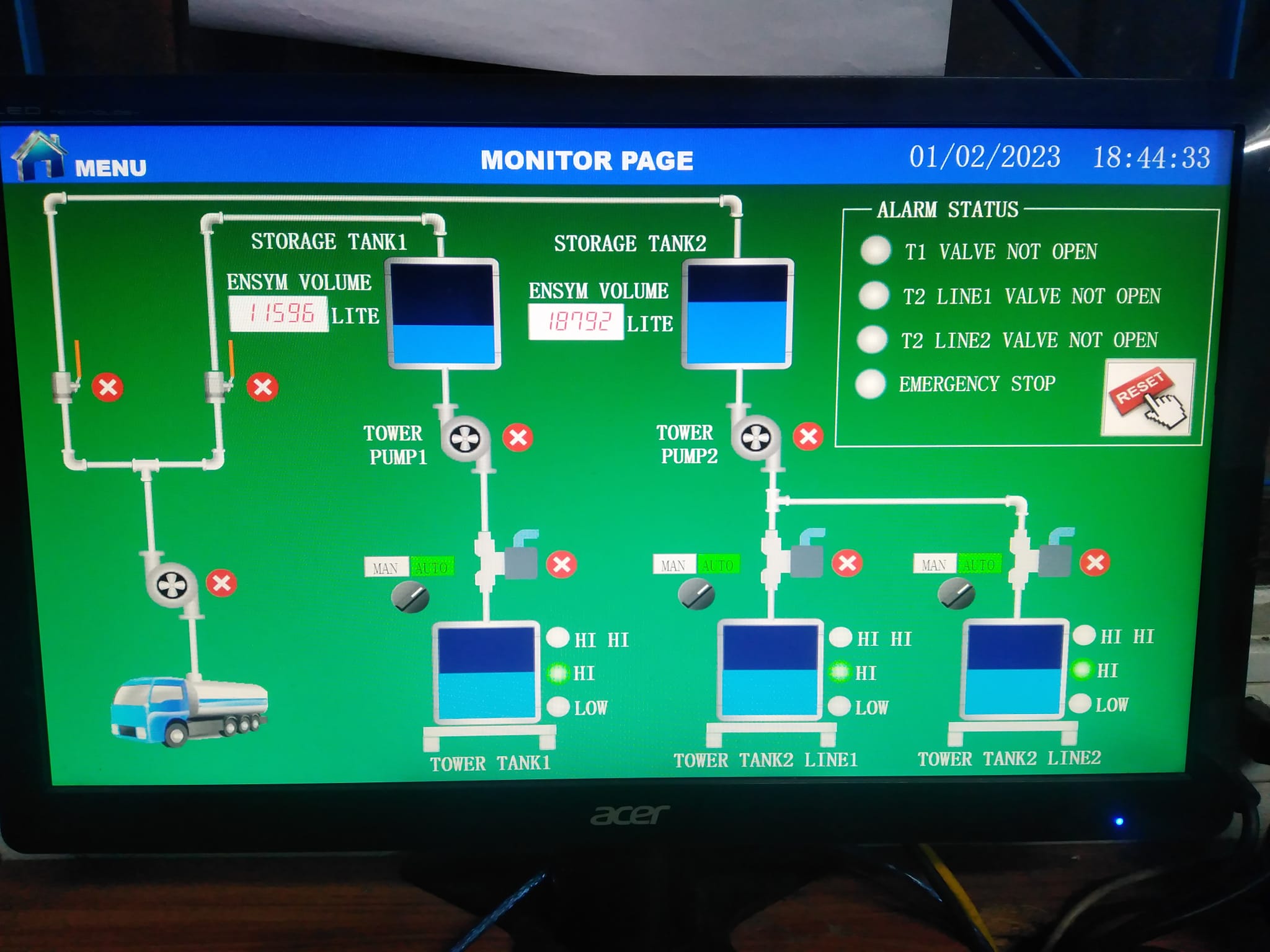 ระบบ SCADA ควบคุมการเติมน้ำยาเคมี